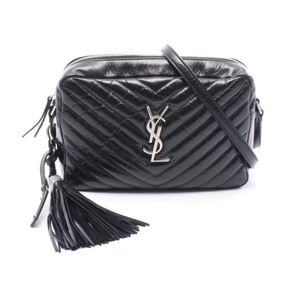 Saint Laurent Paris LOU Camera Bag Shoulder Leather Black
